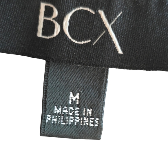 BCX Blouse Women Sz M Black Sleveless Sheer Attached Accessories Summer - Picture 2 of 9